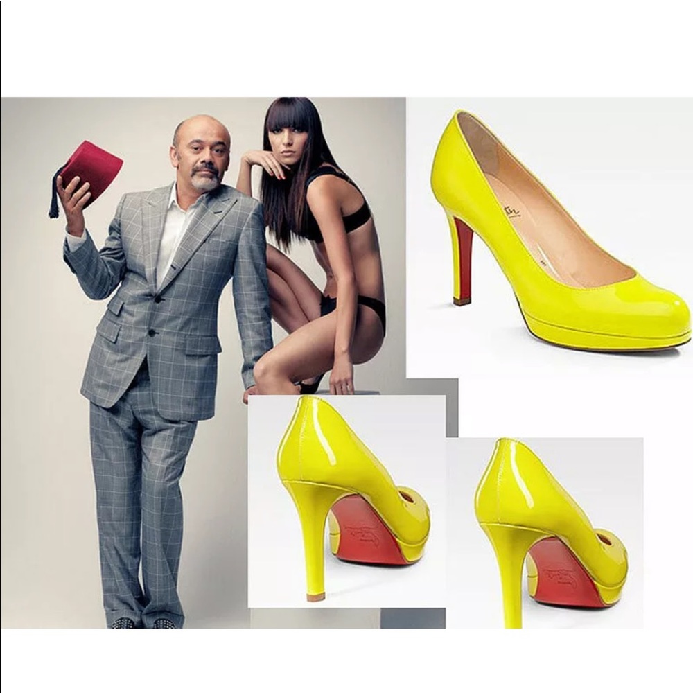 Christian Louboutin Neon Yellow Heels 39.5
